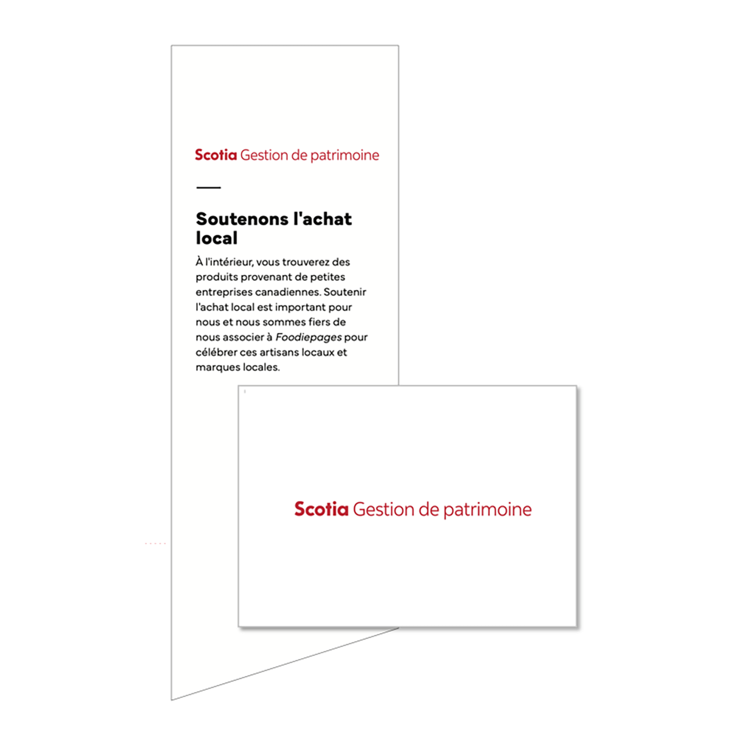 Scotia Gestion de Patrimoine Box Sticker + Gift Message - FRENCH*