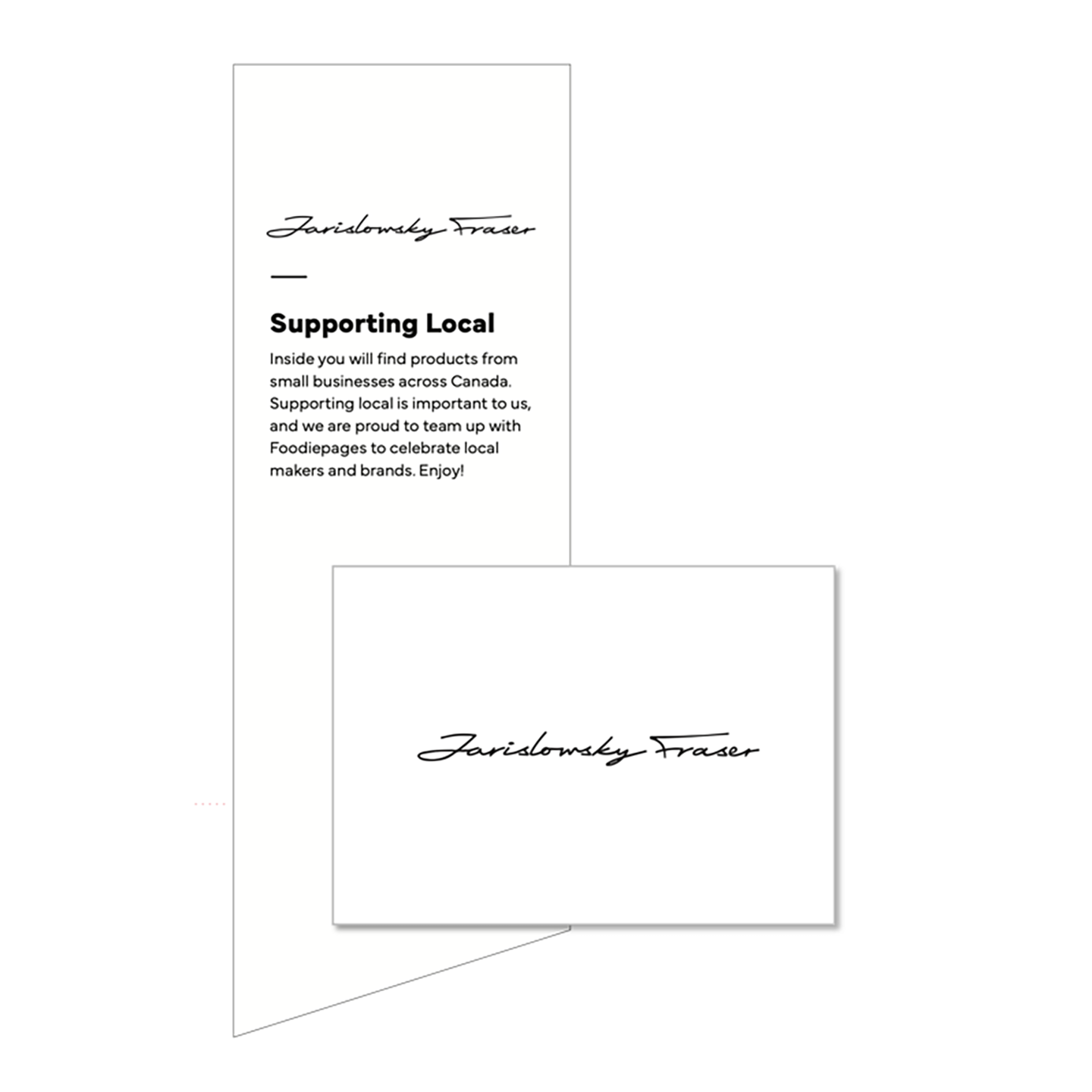 Jarislowsky Fraser Box Sticker + Gift Message - ENGLISH*