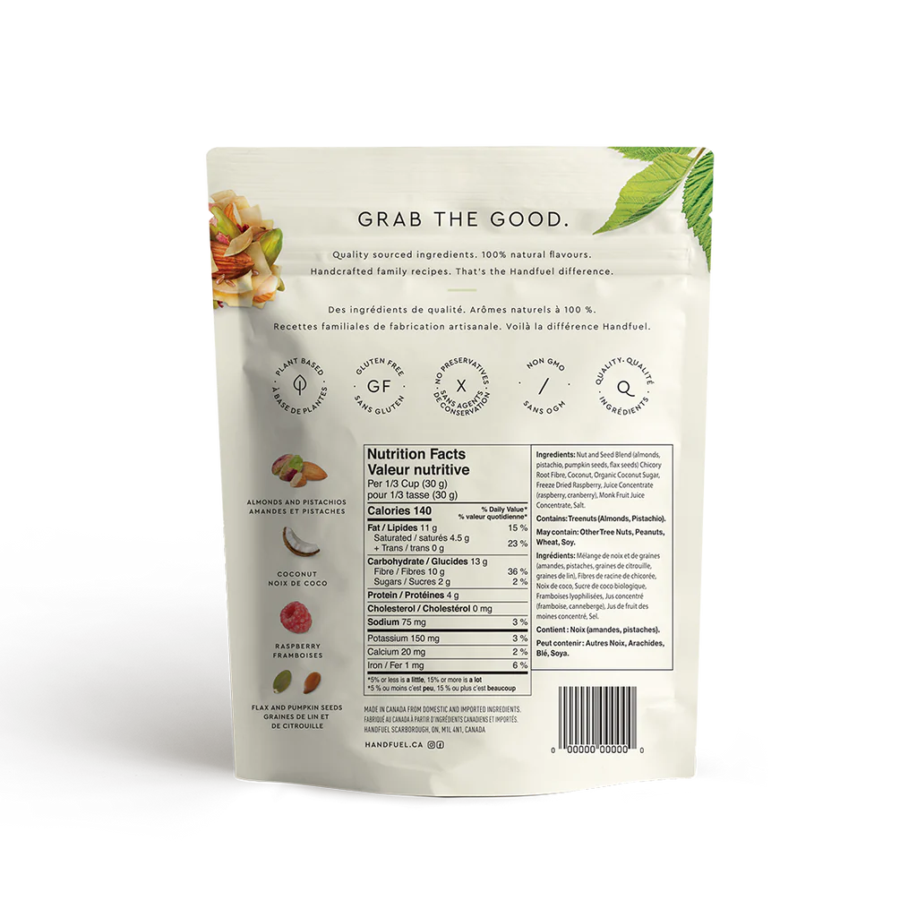 Handfuel - Raspberry Pistachio Clusters 120g