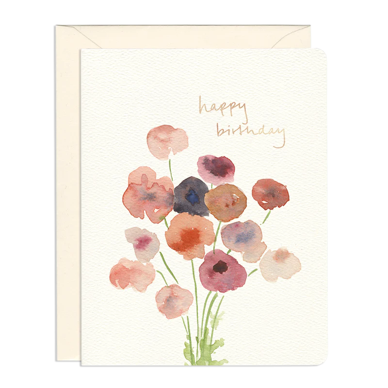 Poppies Birthday Card