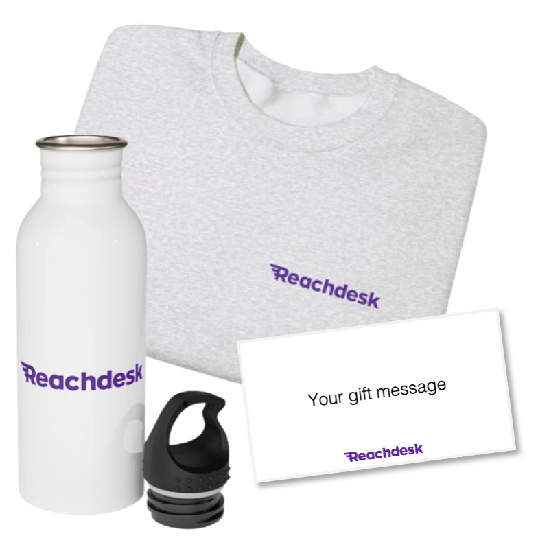 On-Demand Crewneck Sweatshirt + Water Bottle Kit (Reachdesk)