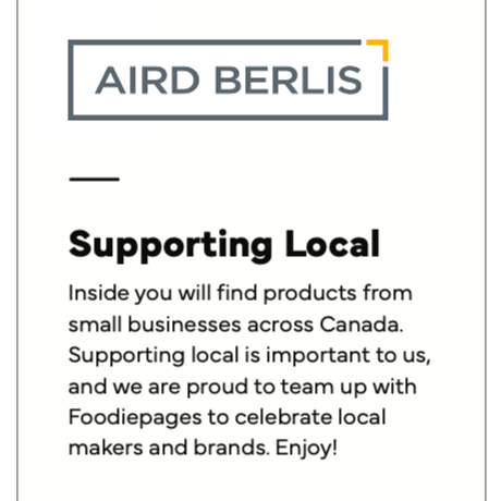 Aird & Berlis Box Sticker (Supporting Local)