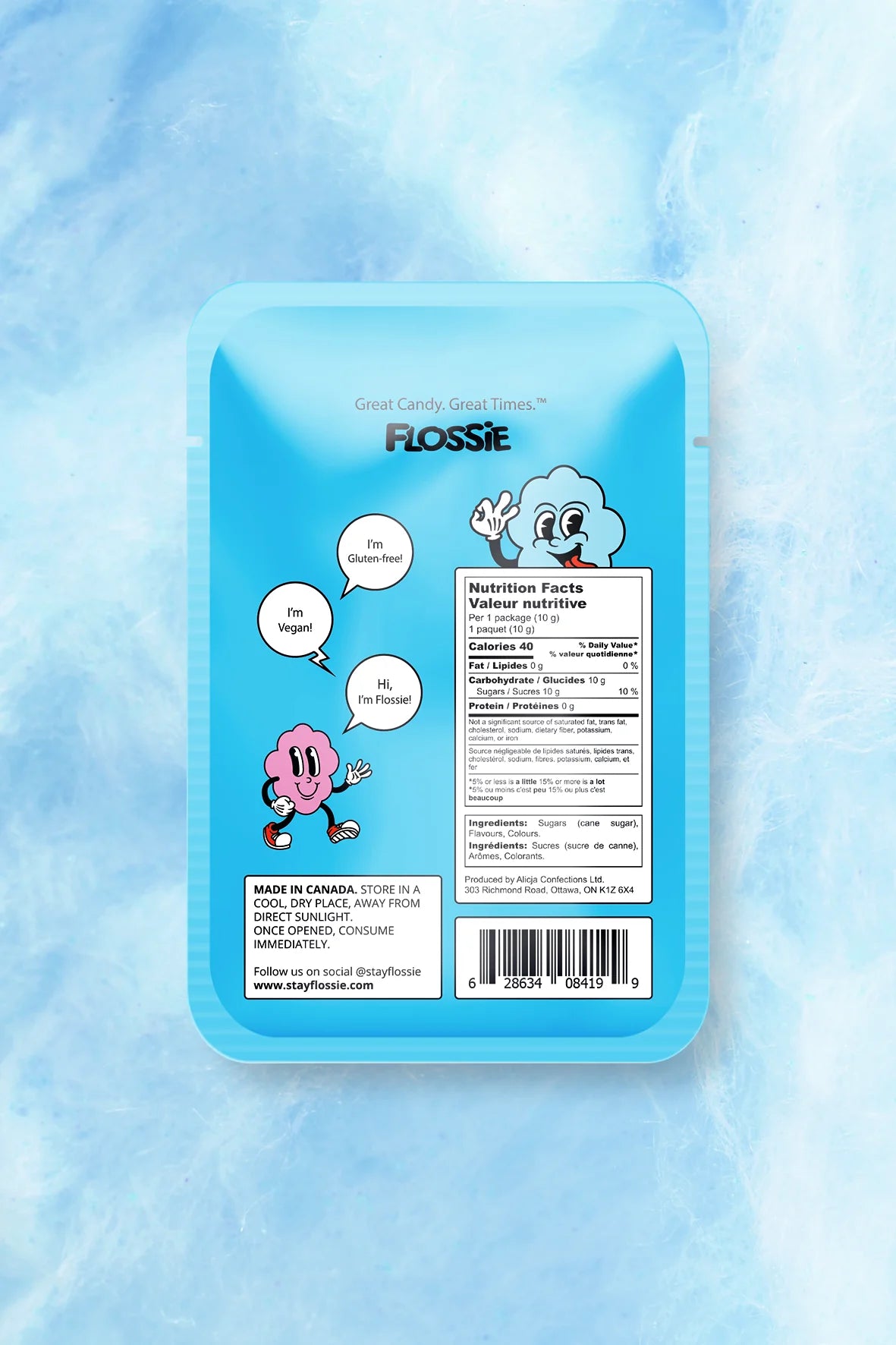 Flossie Blue Raspberry Cotton Candy
