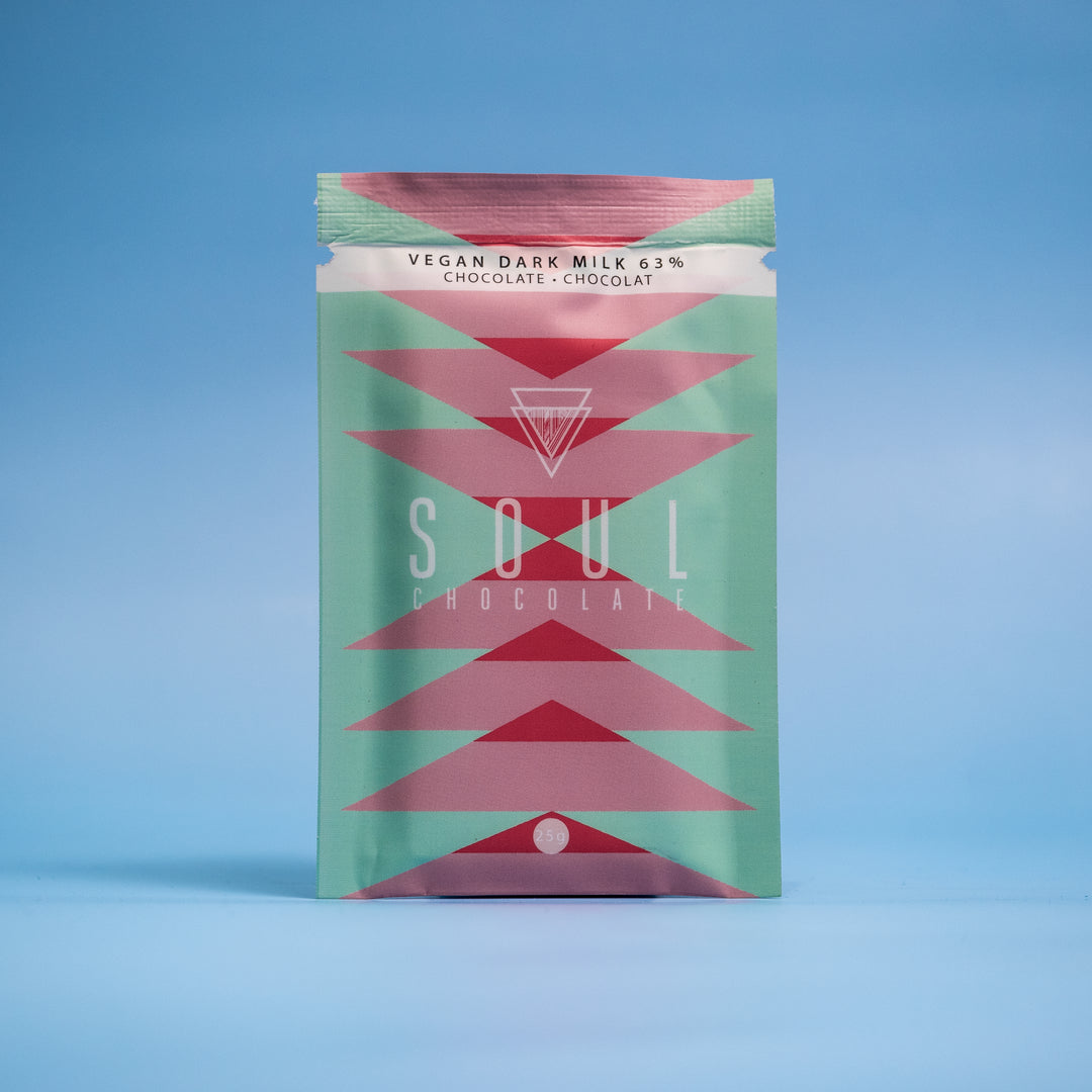 Soul Chocolate - Vegan Dark Milk 63% Chocolate 25g