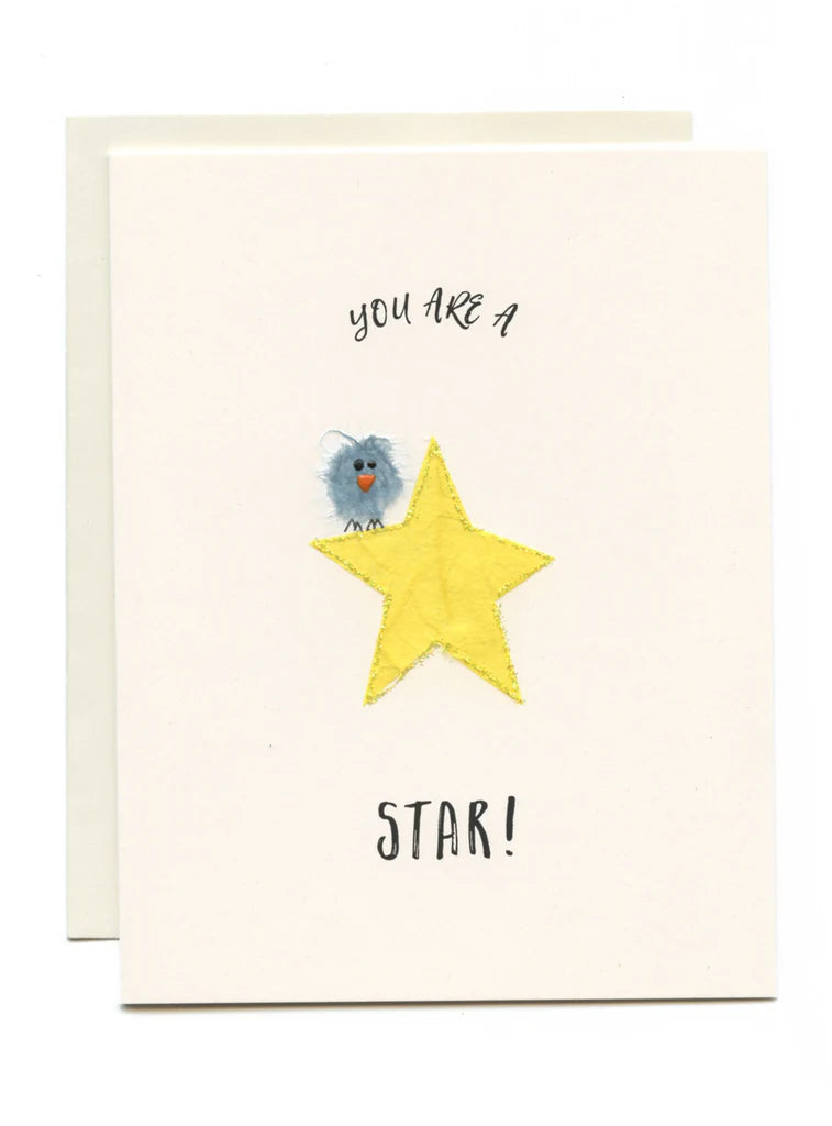 "You're a STAR! Bird on Star Card