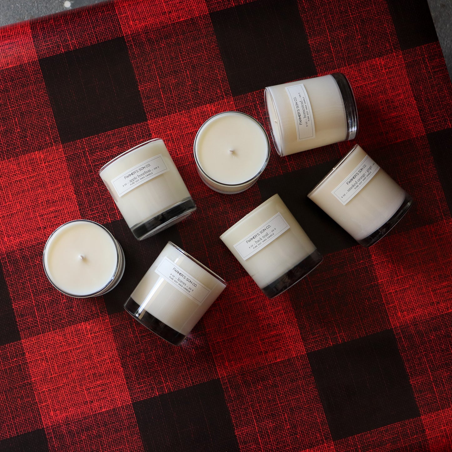 Farmer's Son - Apple Bourbon Candle 8oz (45-50 hours burn time)