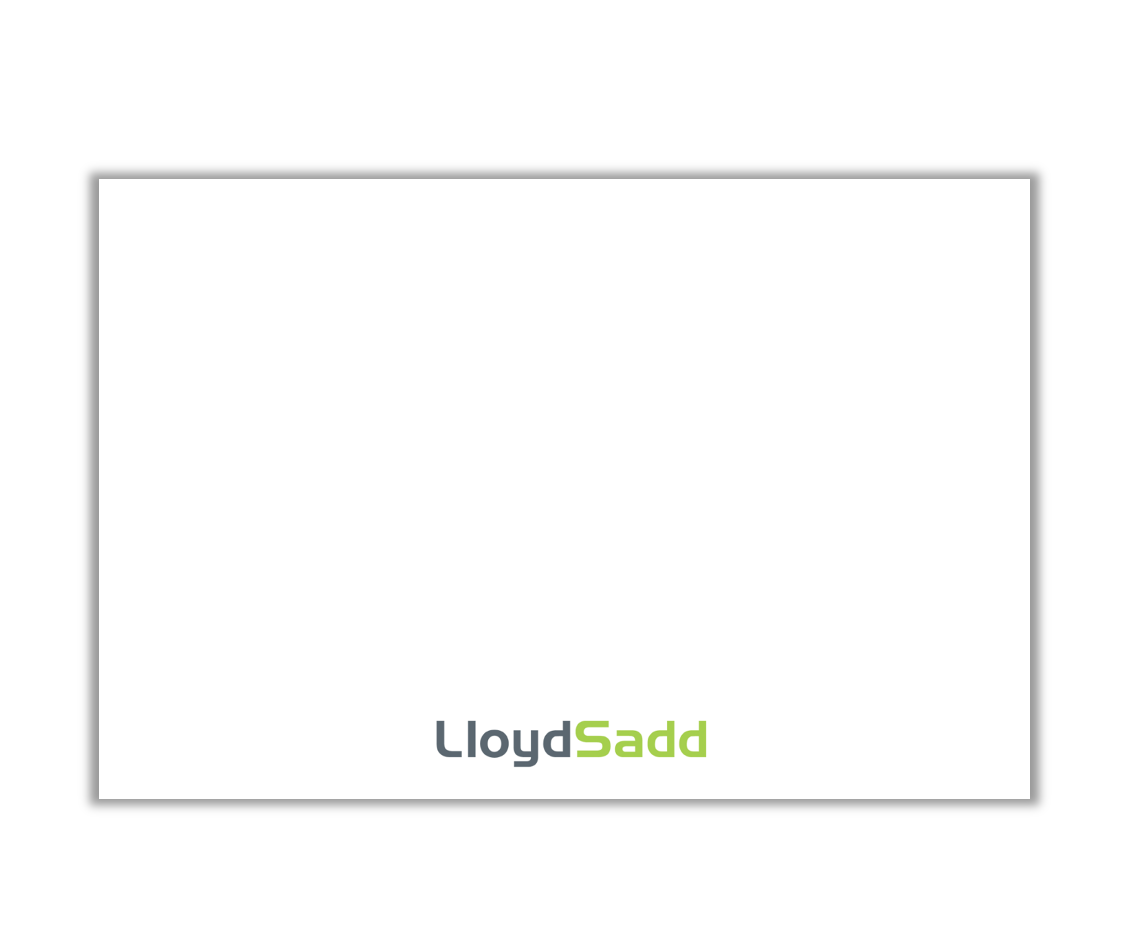 Lloyd Sadd Gift Message Card