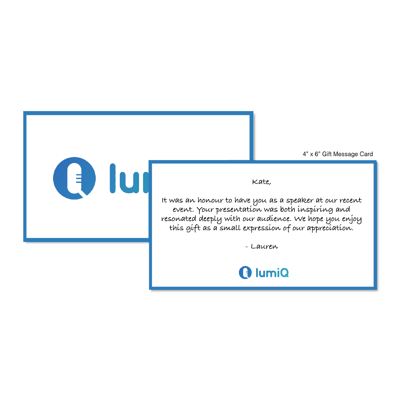 LumIQ Gift Message Card
