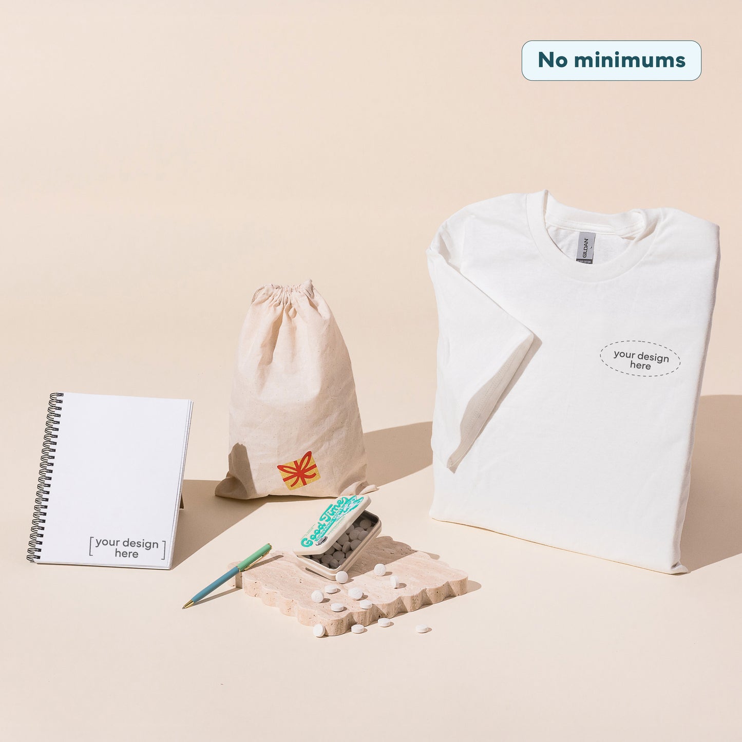 Desk Essentials with Branded T-Shirt & Notebook (On-Demand)