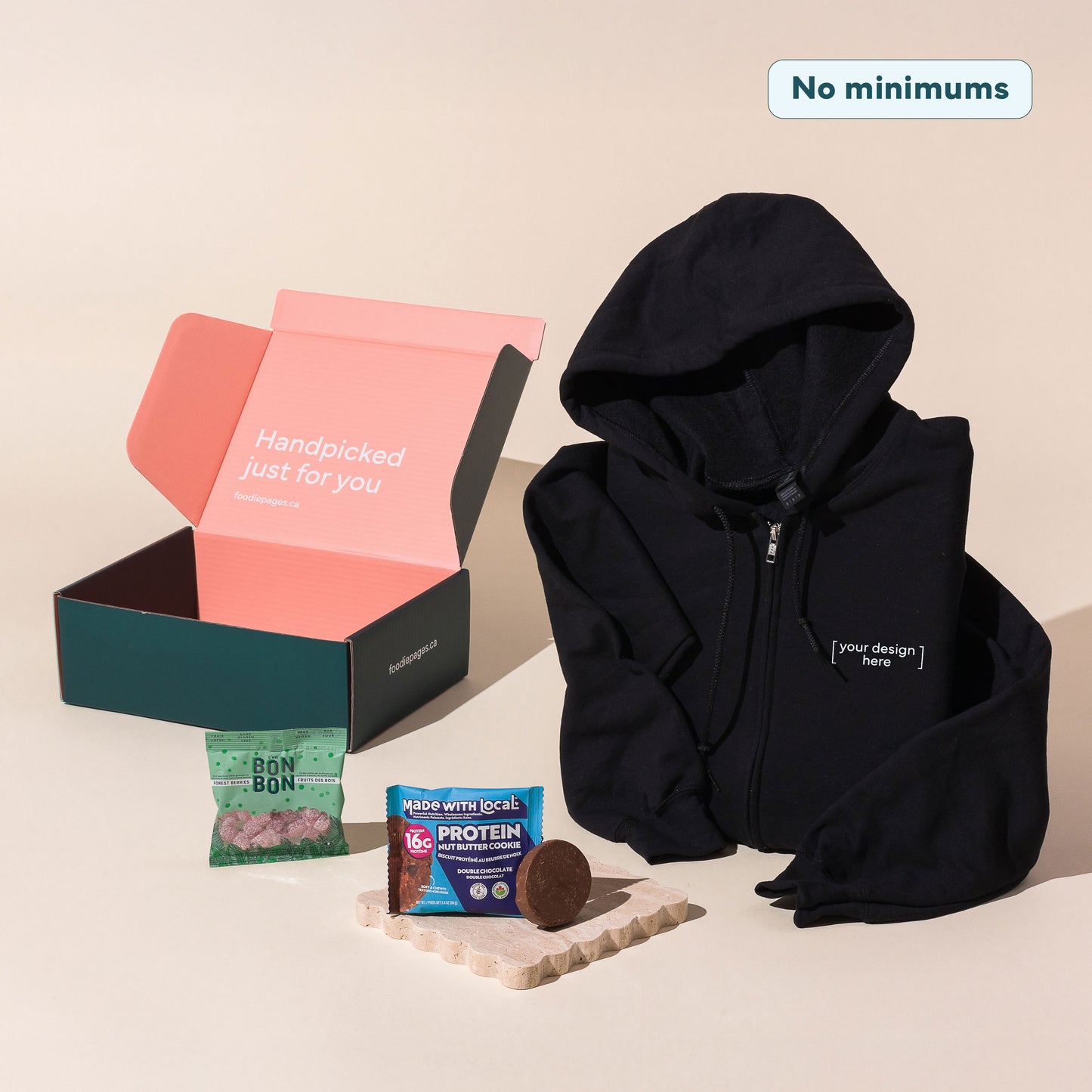 Print On Demand Snack Kit with Zip Up Hoodie