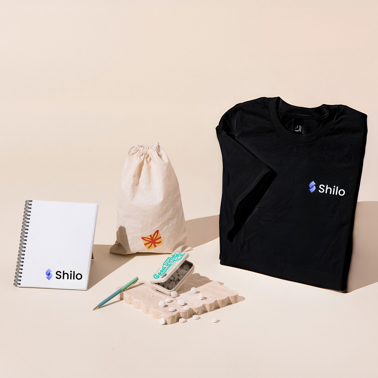 On-Demand Desk Essentials with Branded T-Shirt & Notebook - Shilo