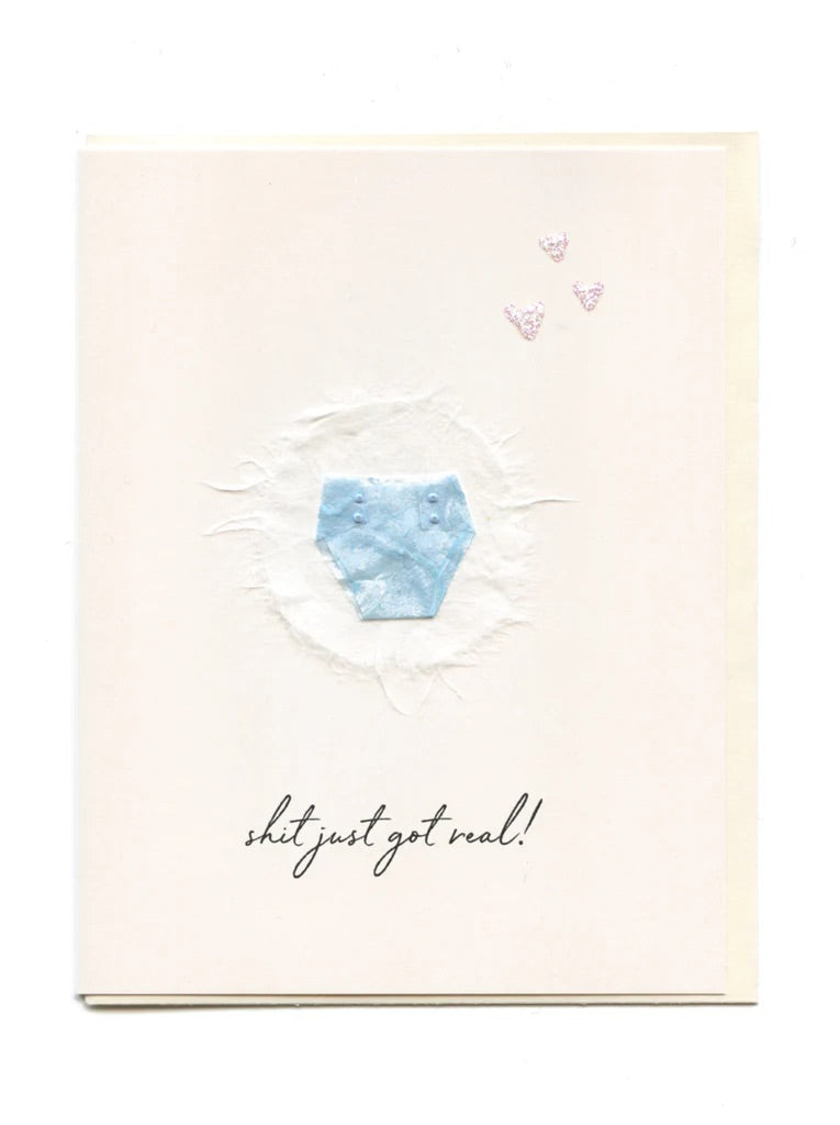 NEW BABY - "SH*T JUST GOT REAL!" BOY CARD