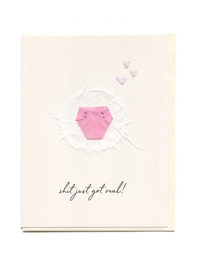 NEW BABY - "SH*T JUST GOT REAL!" GIRL CARD