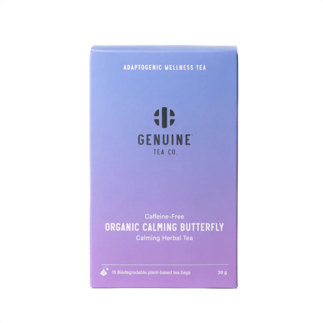 Genuine Tea - Pyramid Tea Bags - Organic Calming Butterfly