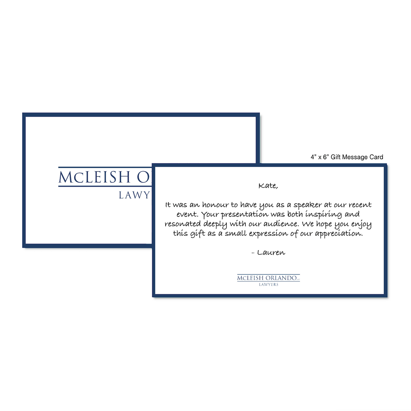 McLeish Orlando Gift Message Card