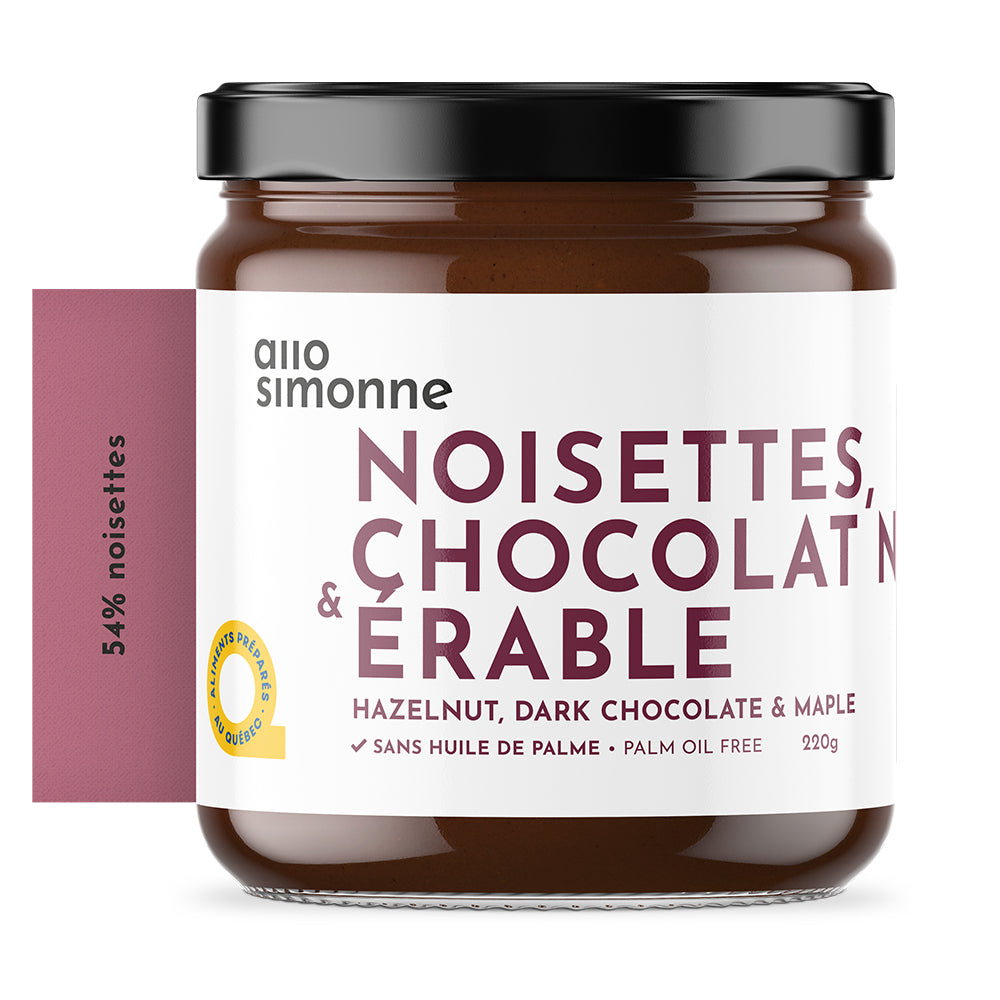 Allo Simonne - Hazelnut, Dark Chocolate & Maple Spread 220g