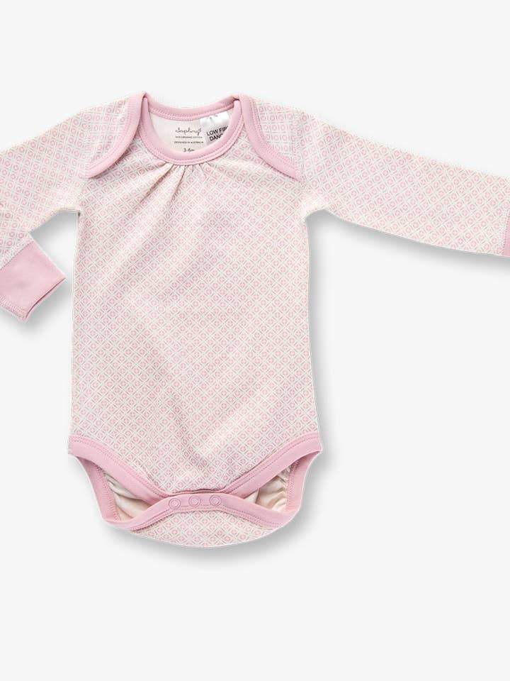 Sapling - Dusty Pink Long Sleeve Bodysuit (0-3 mo)