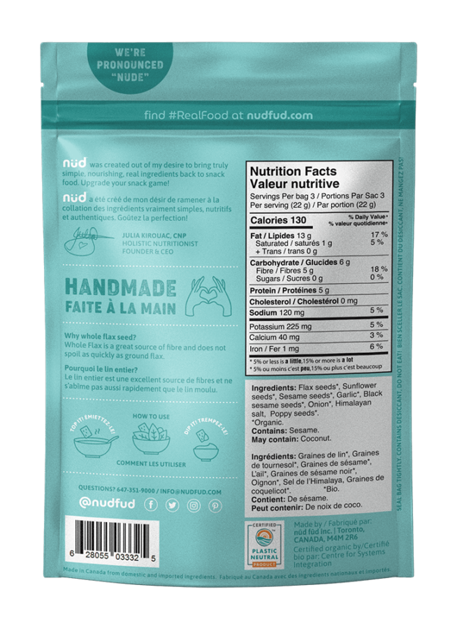 Nud Fud - Everything Flax Crackers 66g