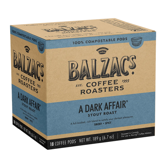 Balzacs - A Dark Affair - Single Serve Compostable Pods (18 cups)