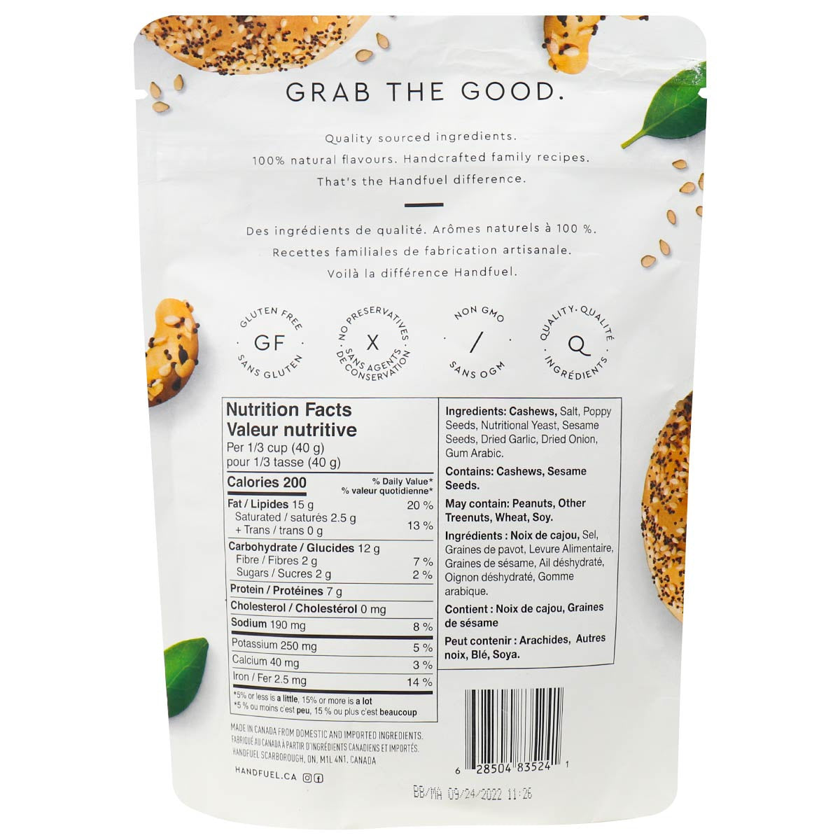 Handfuel - Everything Bagel Cashews 150g
