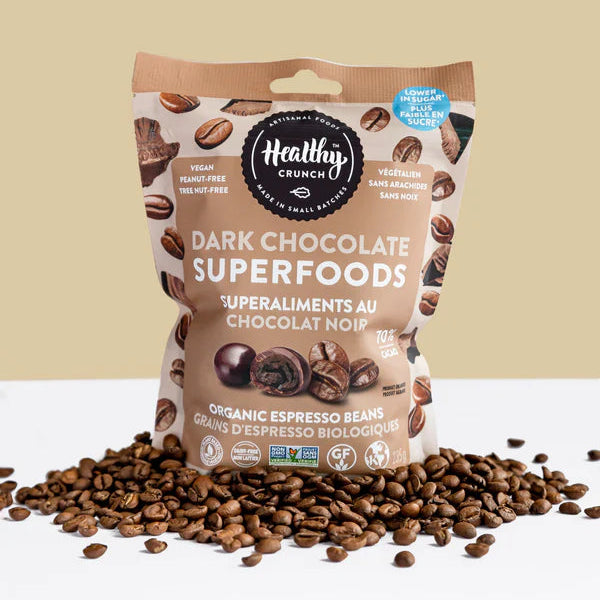 Healthy Crunch - Organic Espresso Coffee Bean Dark Chocolate Superfoods 235g