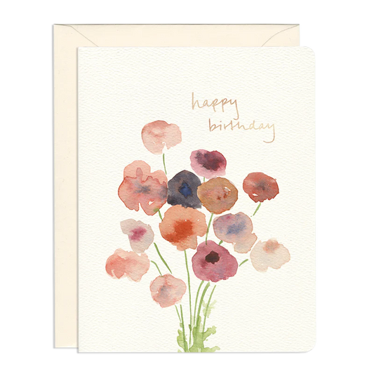 Poppies Birthday Card