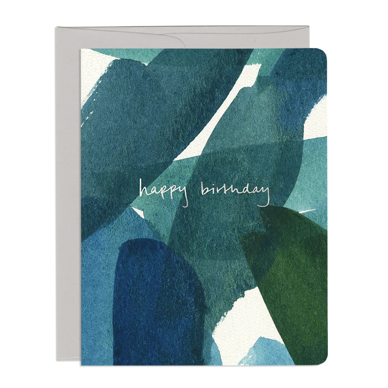 Blue in Green Birthday Card