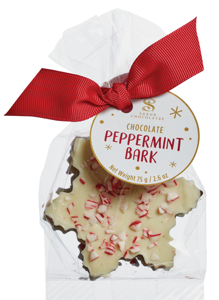 Saxon Chocolates - Peppermint Bark Snowflake Bag (3 pcs each 25g)