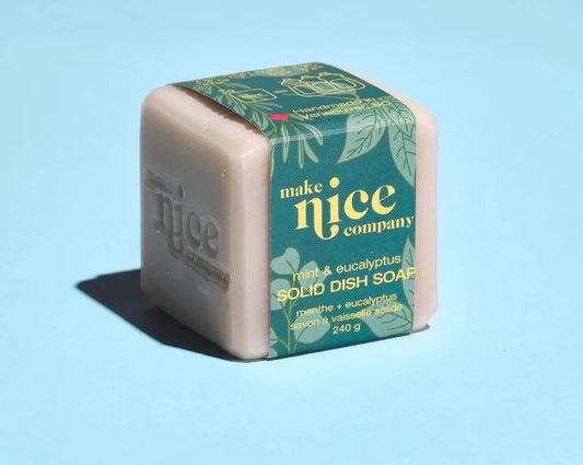 Make Nice Co. - Solid Dish Soap - Mint & Eucalyptus (240g)