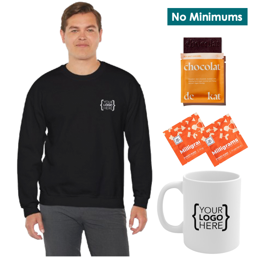 On-Demand Coffee Break Kit with Branded Crewneck & Mug