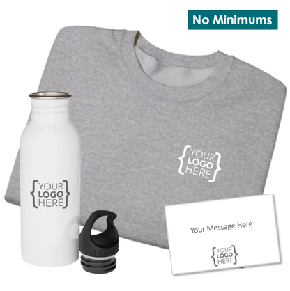 On-Demand Crewneck Sweatshirt + Water Bottle Kit