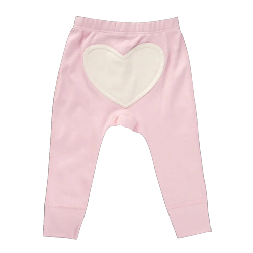 Sapling - Dusty Pink Heart Pants (0-3 mos)