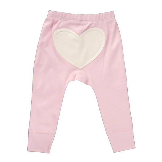 Sapling - Dusty Pink Heart Pants (0-3 mos)