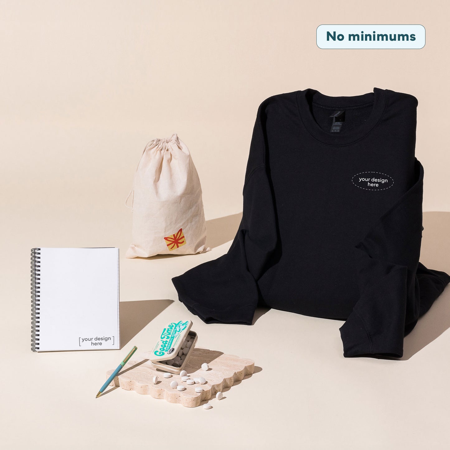 Print on Demand Gift Set with Crewneck and Notebook