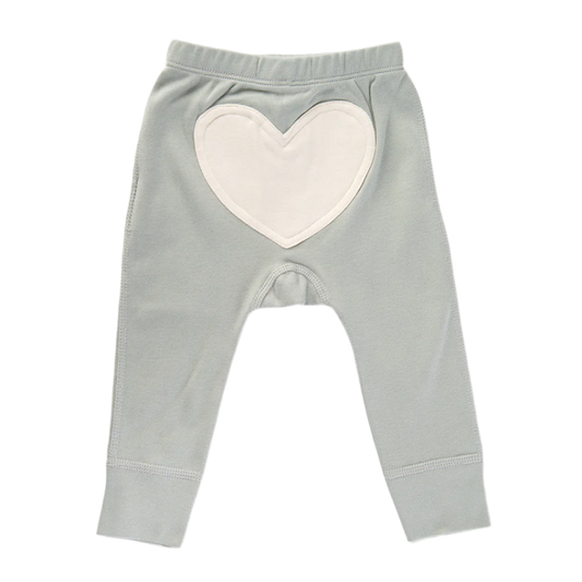Sapling - Dove Grey Heart Pants (0-3M)