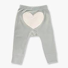 Sapling - Dove Grey Heart Pants (0-3M)