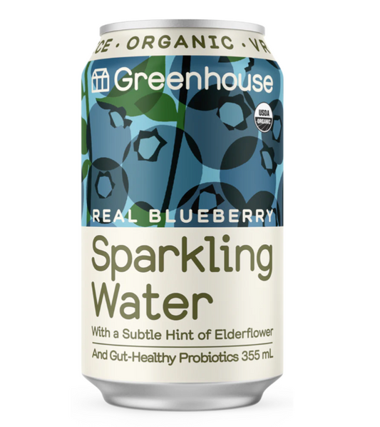 Real Blueberry Sparkling Water - Greenhouse Juice