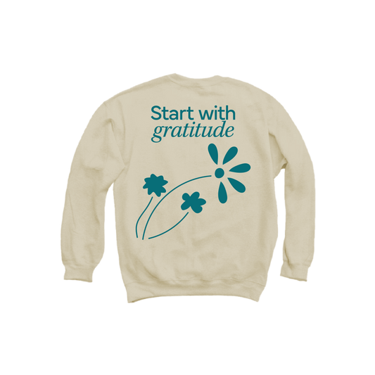 Gratitude Crewneck Ivory - Unisex