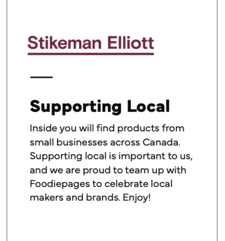 Stikeman Elliott Box Sticker (Supporting Local)