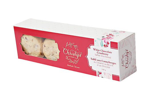 Christy's Gourmet - White Chocolate & Cranberry Toffee Shortbread