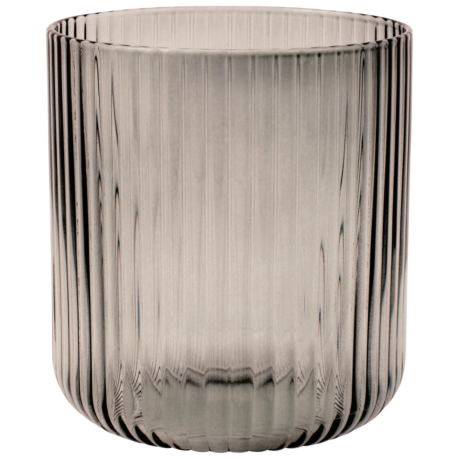 Fluted Glass 12 oz - Smoke