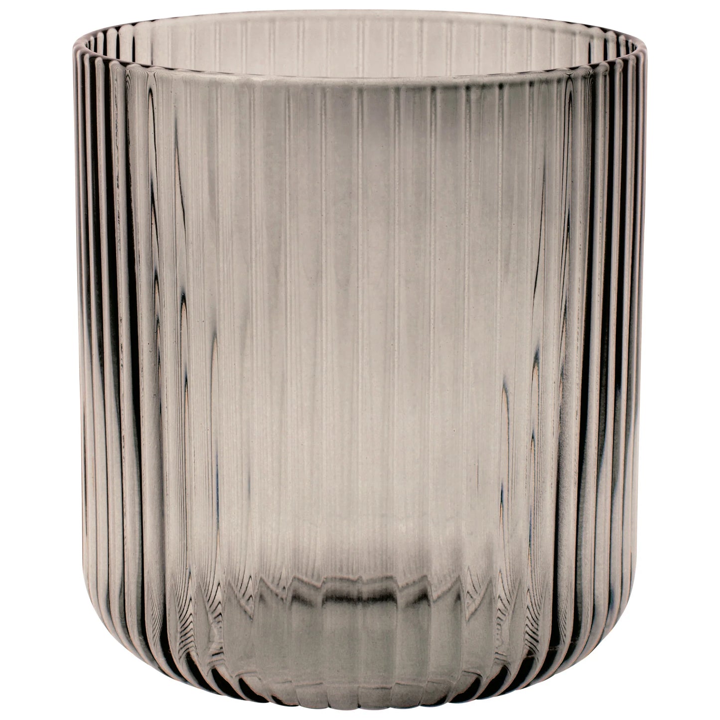 Fluted Glass 12 oz - Smoke