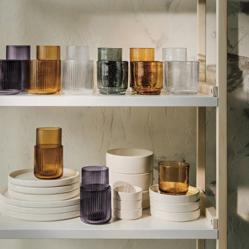 Fluted Glass 12 oz - Smoke