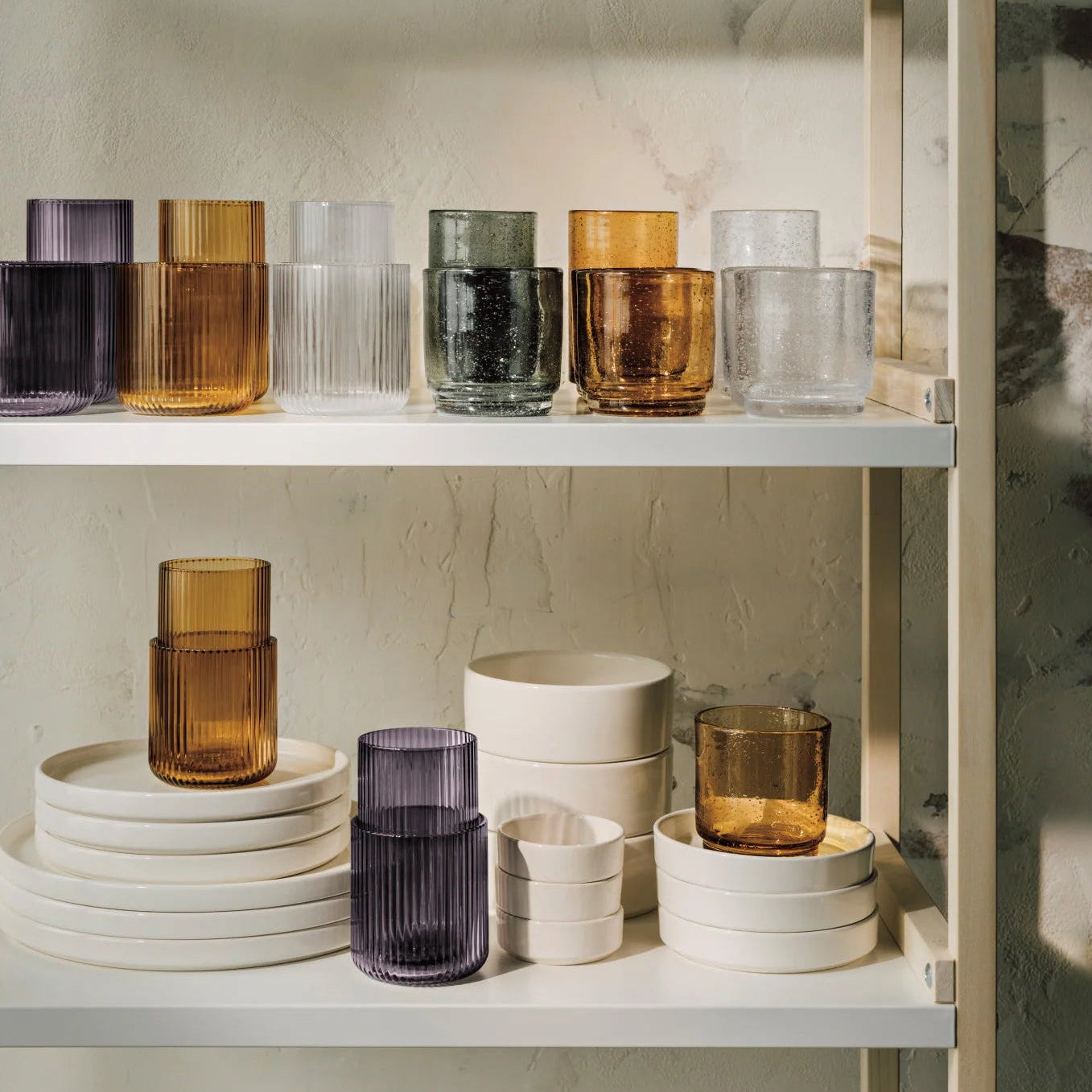 Fluted Glass 12 oz - Smoke