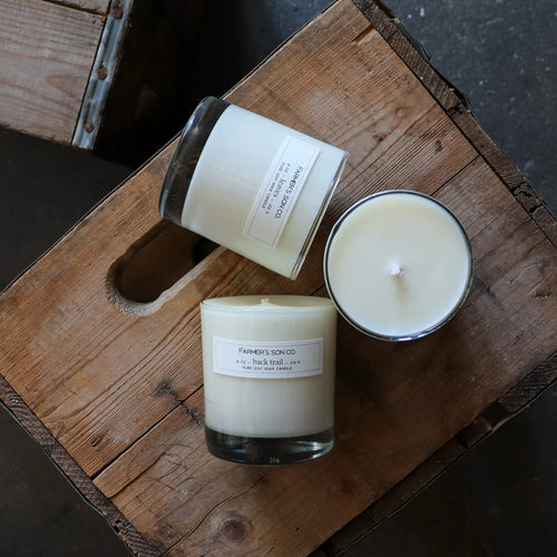 Farmer's Son - Leaves Candle 8oz (45-50 hours burn time)