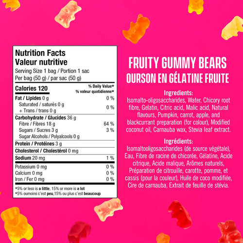 Smart Sweets - Gummy Bears (Fruity) 50g