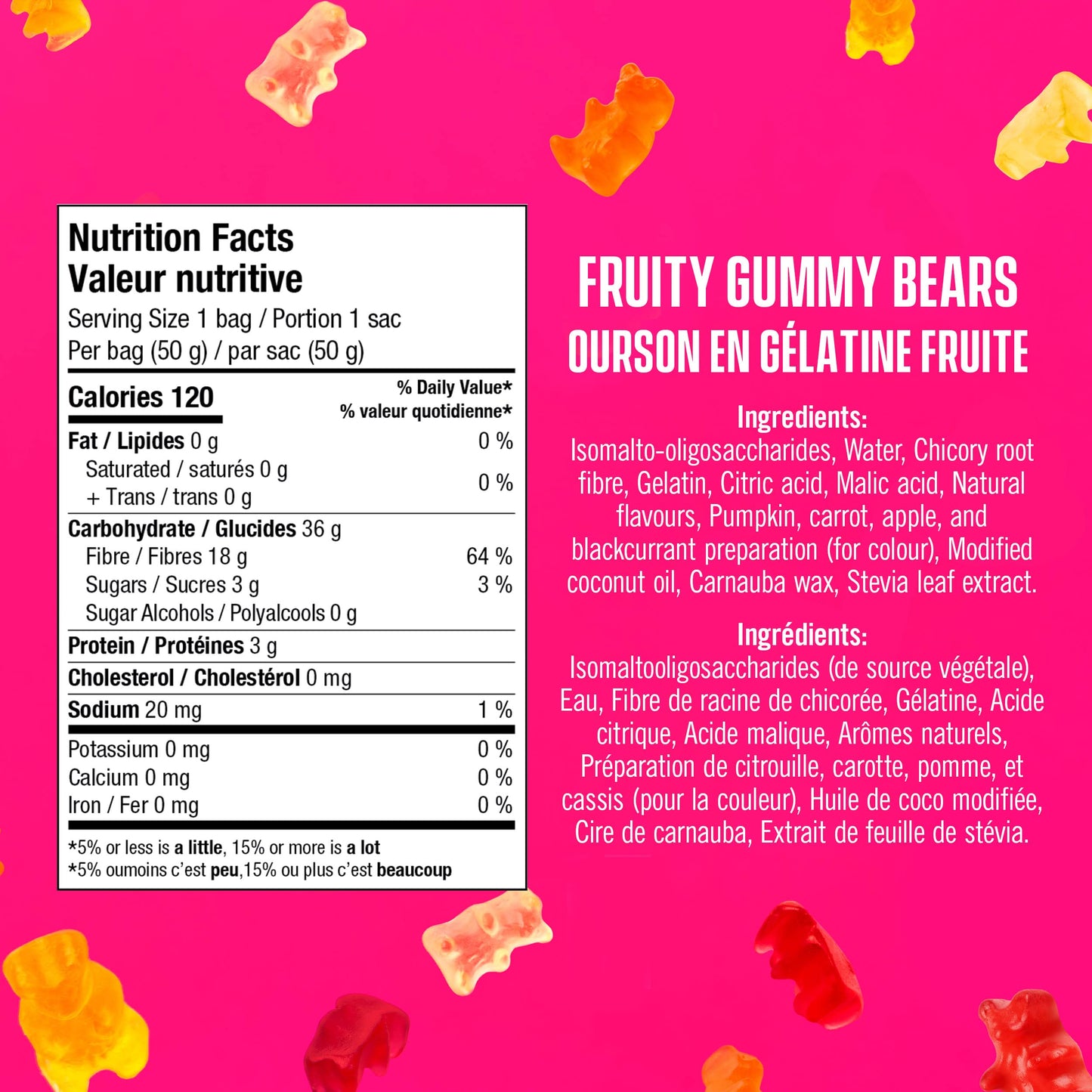 Smart Sweets - Gummy Bears (Fruity) 50g
