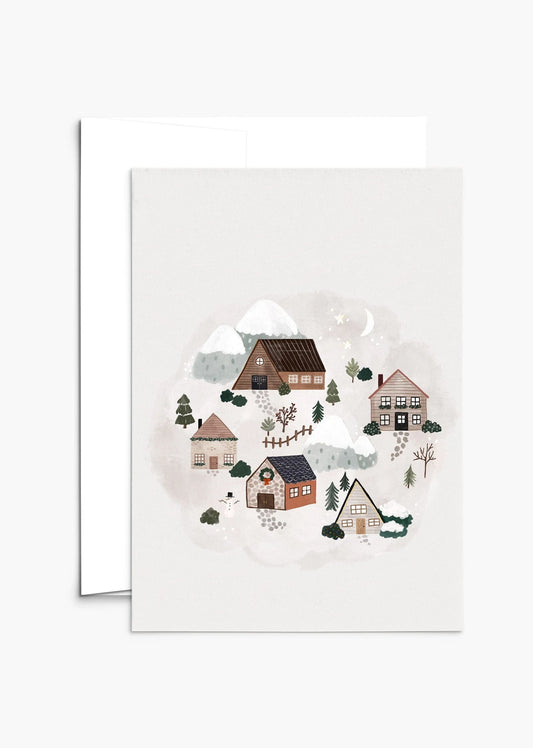 "Holiday Village" Card