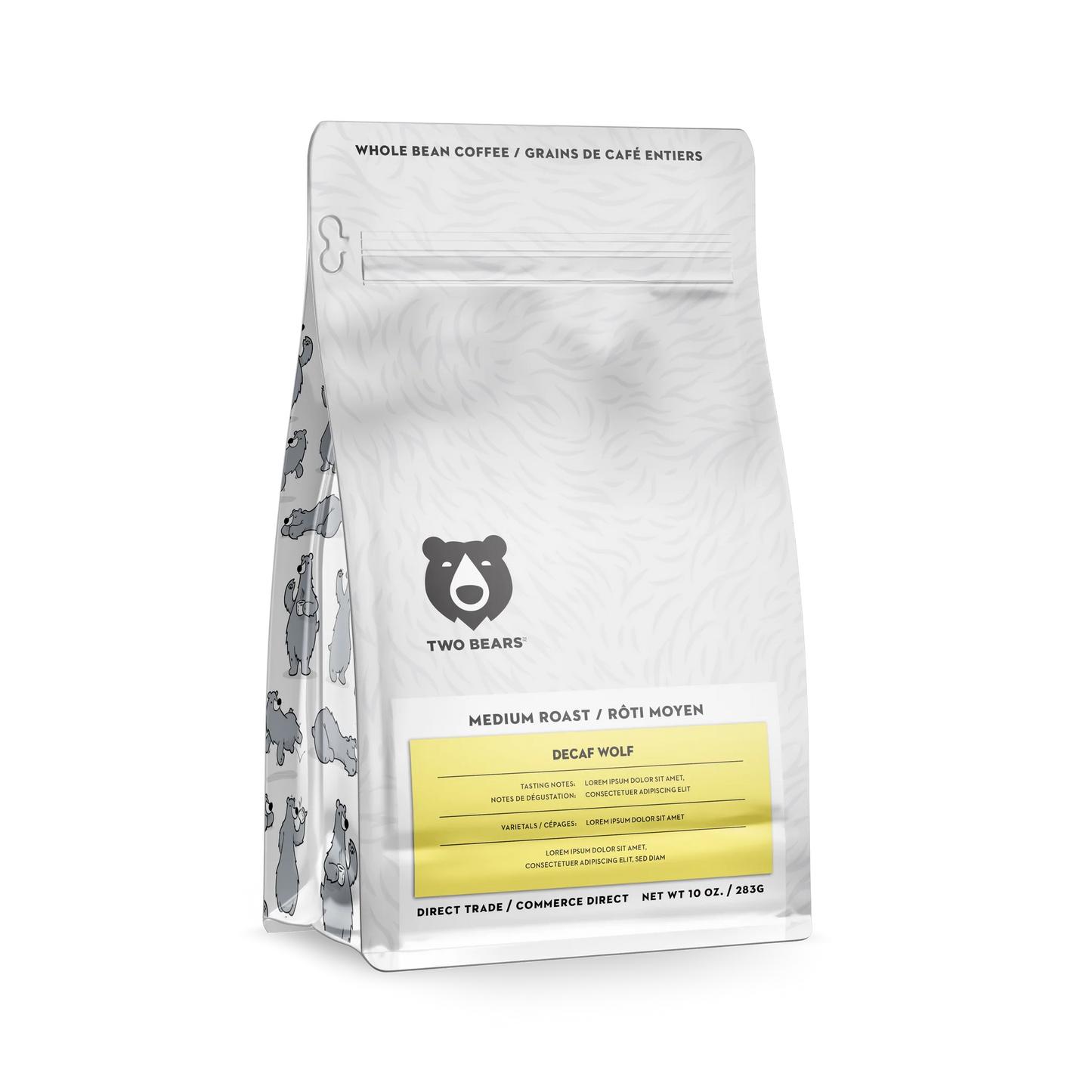 Two Bears Coffee - WS Colombia Swiss Water Decaf (10 oz, 283 grams - beans)