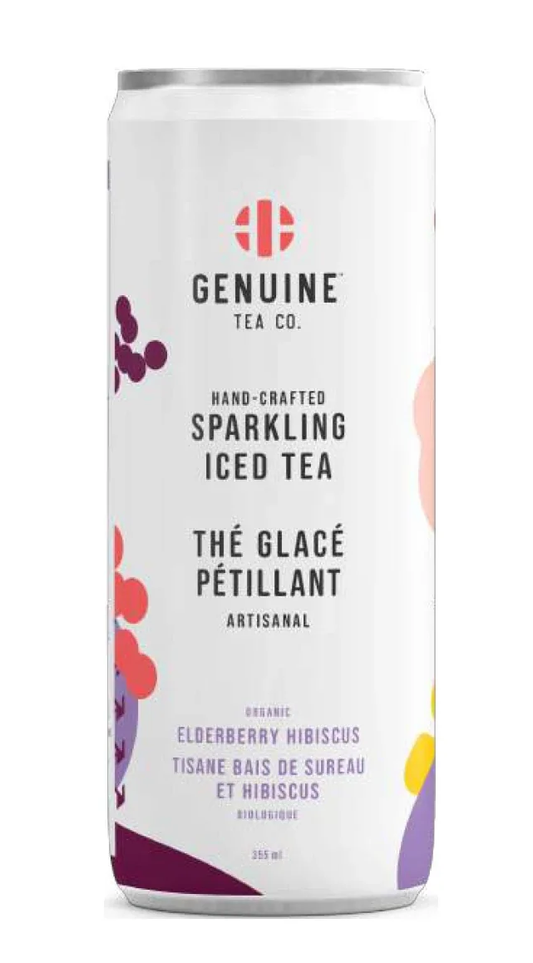 Genuine Tea - Sparkling Iced Tea Organic Elderberry Hibiscus